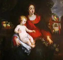 Мадонна с Младенцем в садовой беседке. 1630-е. Холст, масло. Национальный музей, Варшава