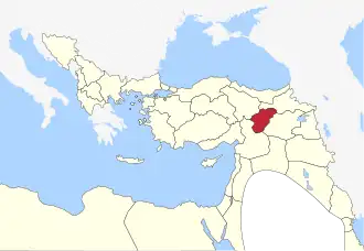 Вилайет Мамурет-уль-Азиз на карте