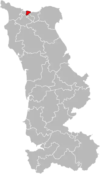 Кантон на карте департамента Манш