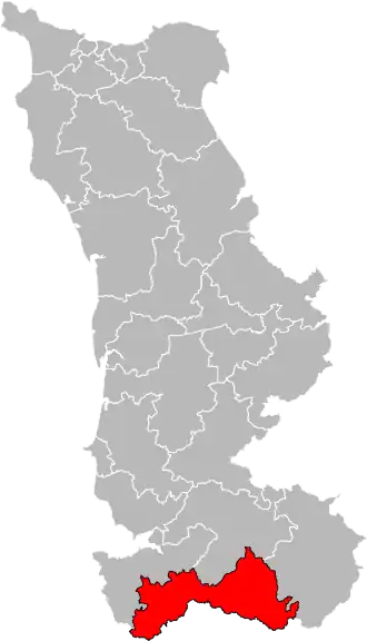 Кантон на карте департамента Манш