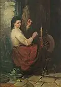 Женщина за пряжей (1874).