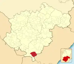 Расположение муниципалитета на карте провинции