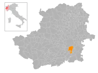 Монкальери на карте