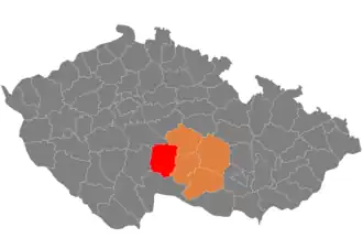 Район Пельгржимов на карте