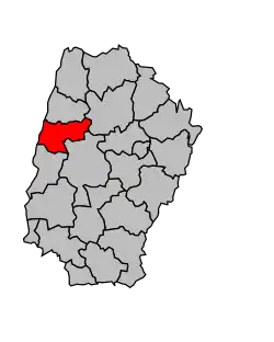 Кантон на карте департамента Эн