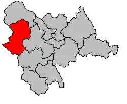 Кантон на карте департамента Алье