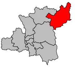 Кантон на карте департамента Алье