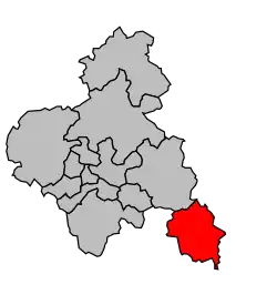 Кантон на карте департамента Алье