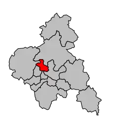 Кантон на карте департамента Алье