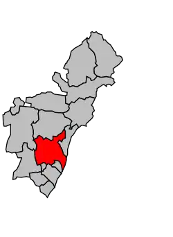 Кантон на карте департамента Альпы Верхнего Прованса