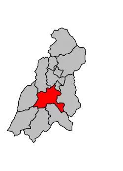 Кантон на карте департамента Альпы Верхнего Прованса