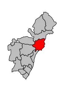 Кантон на карте департамента Альпы Верхнего Прованса