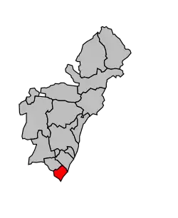 Кантон на карте департамента Альпы Верхнего Прованса