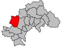 Кантон на карте департамента Верхние Альпы