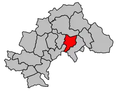 Кантон на карте департамента Верхние Альпы