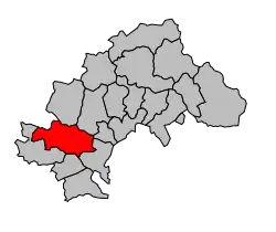 Кантон на карте департамента Верхние Альпы