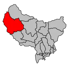 Кантон на карте департамента Приморские Альпы