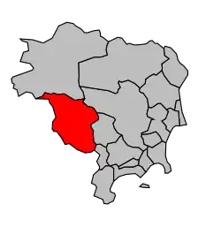 Кантон на карте департамента Приморские Альпы