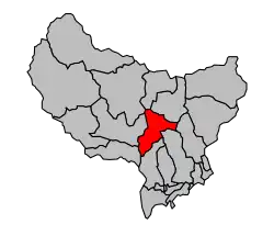 Кантон на карте департамента Приморские Альпы