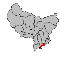 Кантон на карте департамента Приморские Альпы