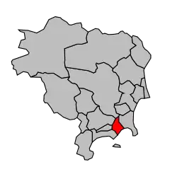 Кантон на карте департамента Приморские Альпы