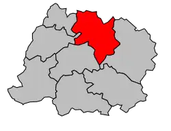 Кантон на карте департамента Арденны