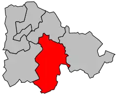 Кантон на карте департамента Арденны