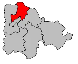 Кантон на карте департамента Арденны