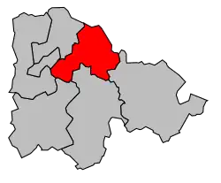 Кантон на карте департамента Арденны