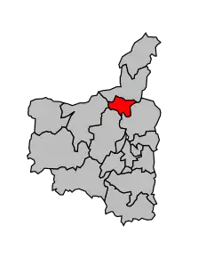 Кантон на карте департамента Арденны