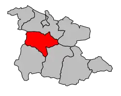 Кантон на карте департамента Арьеж