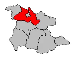 Кантон на карте департамента Арьеж