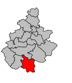 Кантон на карте департамента Аверон