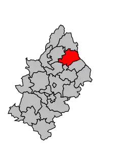 Кантон на карте департамента Аверон