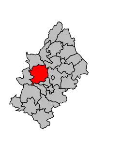 Кантон на карте департамента Аверон