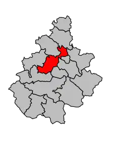 Кантон на карте департамента Аверон