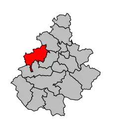 Кантон на карте департамента Аверон