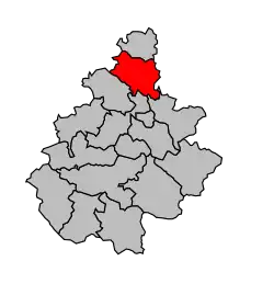 Кантон на карте департамента Аверон