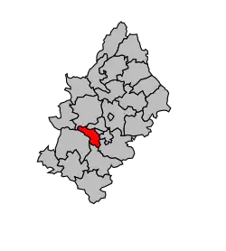 Кантон на карте департамента Аверон