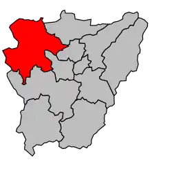 Кантон на карте департамента Канталь