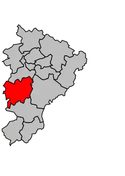 Кантон на карте департамента Шаранта