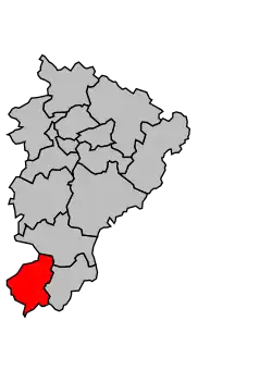 Кантон на карте департамента Шаранта