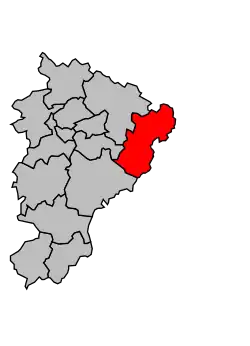 Кантон на карте департамента Шаранта