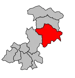 Кантон на карте департамента Шер