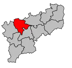 Кантон на карте департамента Шер