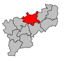 Кантон на карте департамента Шер