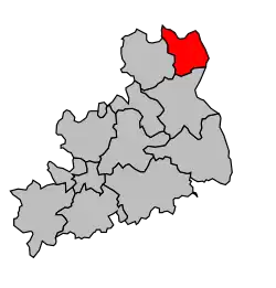 Кантон на карте департамента Шер