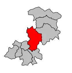 Кантон на карте департамента Шер