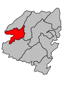 Кантон на карте департамента Южная Корсика