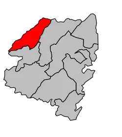 Кантон на карте департамента Южная Корсика